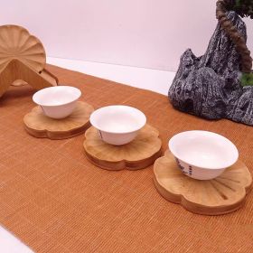 Bamboo Coaster Chinese Wooden Set Bracket