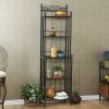 Narrow Wrought Iron Bakers Rack with 5 Shelves