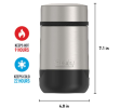 Thermos Stainless Steel Food Jar with folding Spoon, Matte Steel