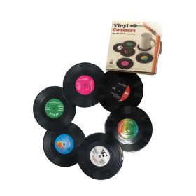 Record Design Coasters With Gift Box