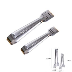 Set of 2 Bread Tongs Serving Tongs Stainless Steel for Salads Barbecue Toast Bread Pastry Sandwich Dessert Buffet Food Clip Kitchen Tools