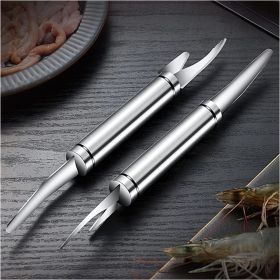 2-Piece 5-in-1 Stainless Steel Multifunctional Shrimp Knife Set