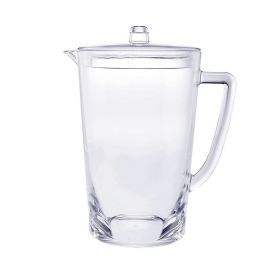 Designer Oval Halo Clear Acrylic Pitcher with Lid