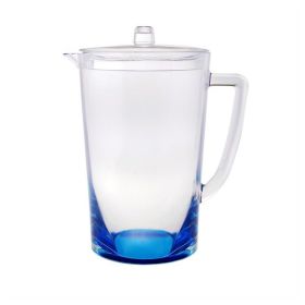 Designer Oval Halo Blue Acrylic Pitcher with Lid