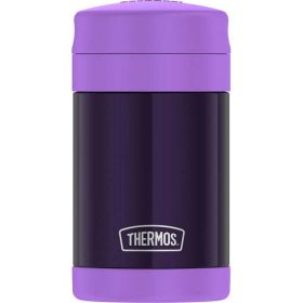 Thermos Vacuum Insulated Food Jar with Folding Spoon, Purple