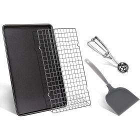 Non-stick Cookie Baking Sheet Set With Cookie Scoop & Spatula