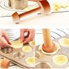 Wooden Egg Tart Pusher – Dual-Sided Pastry Tamper for Baking