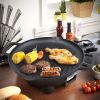 12.6-Inch Pre-Seasoned Cast Iron Grill Pan with Dual Handles