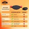 12.6-Inch Pre-Seasoned Cast Iron Grill Pan with Dual Handles