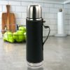 Mr. Coffee Stainless Steel Thermal Travel Bottle Thermos in Leatherette