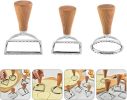 5pc Set of Geometric Cookie Cutters – Stainless Steel with Wooden Handles