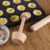 Wooden Egg Tart Pusher – Dual-Sided Pastry Tamper for Baking