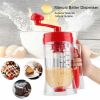 Batter Mixer, Handheld Manual Pancake Cake Batter Mixer Dispenser Baking Tool