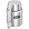 Thermos Stainless King Food Jar with Folding Spoon, Matte Stainless