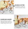 5pc Set of Geometric Cookie Cutters – Stainless Steel with Wooden Handles