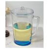 Designer Oval Halo Blue Acrylic Pitcher with Lid