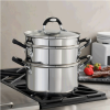 Tramontina Stainless Steel 3 Quart Steamer & Double-Boiler, 4 Piece