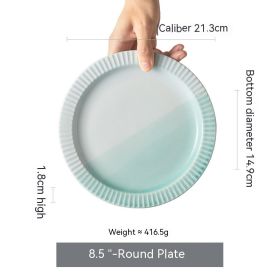 Plate Dishes Household Flat Shallow Western Foodsteak Dish Restaurant Soup Plate (Option: Style 13)