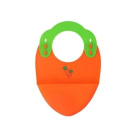 Children's Silicone Dining Plate Set (Option: Radish bib-Bagged)