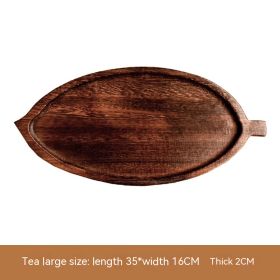 Japanese Leaf-shaped Wood Pallet (Option: Tea Tray Large)