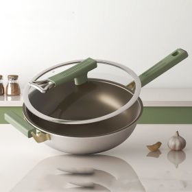 Non-coated Non-stick Pan Household (Option: 34cm Titanium Non Stick Pan)