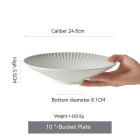 Plate Dishes Household Flat Shallow Western Foodsteak Dish Restaurant Soup Plate (Option: Style 17)