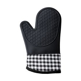 Silicone Oven Mitt/Glove, 1pc (Color: Black)