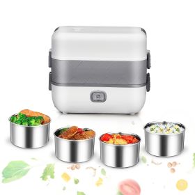 1pc Electric Bento Lunch Box - Portable Food Heater (Color: White)