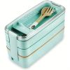 3-in-1 Bento Lunch Box Set with Dividers and Utensils