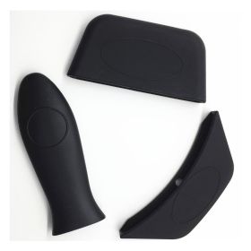 Silicone Pot Handle Covers - 3 piece set (Color: Black)