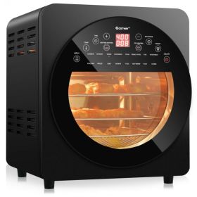 Air Fryer 15.5 qt Toaster Rotisserie Dehydrator Oven (Color: Black)