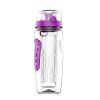 Fruit Infuser Water Bottle, Juice Shaker w/ Flip Top Lid, 32OZ