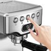 Stainless Steel Espresso Machine with milk frother