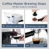 Stainless Steel Espresso Machine with milk frother