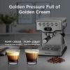 Stainless Steel Espresso Machine with milk frother