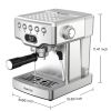 Stainless Steel Espresso Machine with milk frother