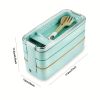 3-in-1 Bento Lunch Box Set with Dividers and Utensils