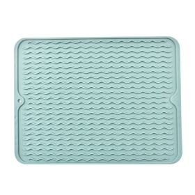 TPR Placemat Home Potholder Dining Table Cushion Water Draining Pad (Color: Green)