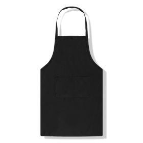 Fashion Home Kitchen Thickened Apron (Option: Black-58X73cm)